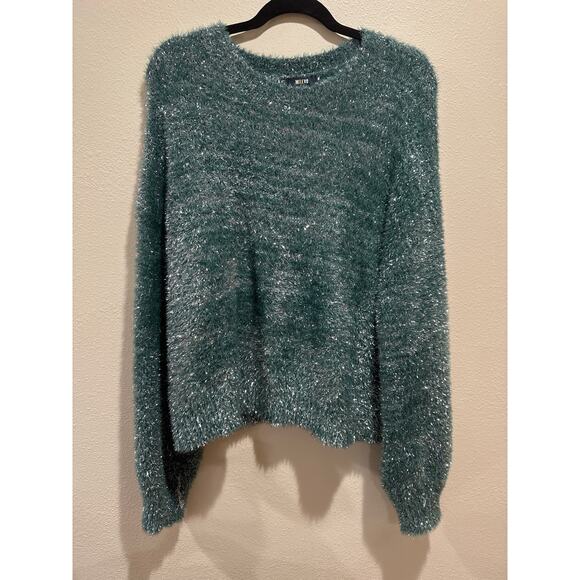 Maeve Tinsel Eyelash Sweater - Picture 1 of 4